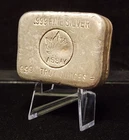 Vintage Jade Assay 9.99 oz Poured Silver Ingot Bar - No Counterstamp!