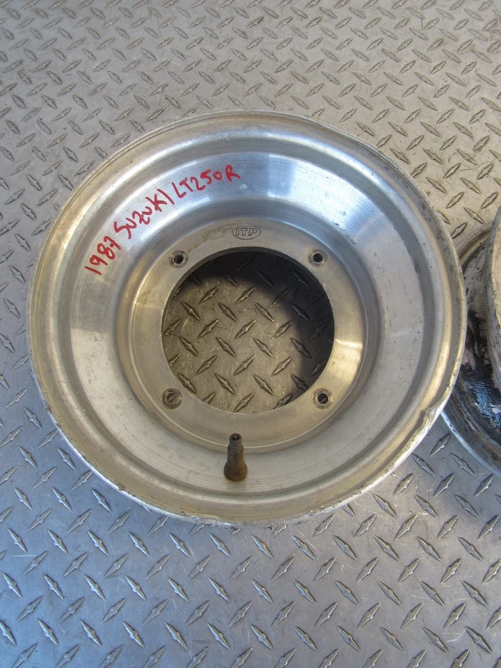 1987 87 SUZUKI LT250R QUADRACER ITP FRONT RIMS SET (BENT) - Image 2 of 4