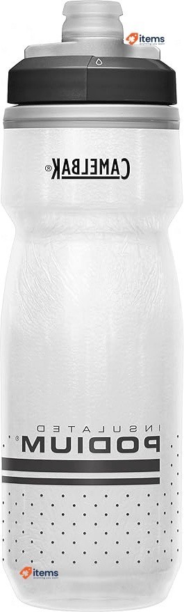 Botella De Agua Deportiva Aislada CamelBak Podium Chill 21 Oz Blanca/Negra