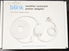 Blink White Weather Resistant 13Ft Power Adapter Pack for Security Camera