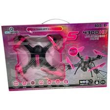 Sky Drones 4300 HD Live Streaming Drone Pink Auto Take Off Landing Girls Sealed