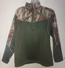 Legendary Whitetails Men's Pullover Large Tall 1/4 Zip Fleece Hunting Green Camo