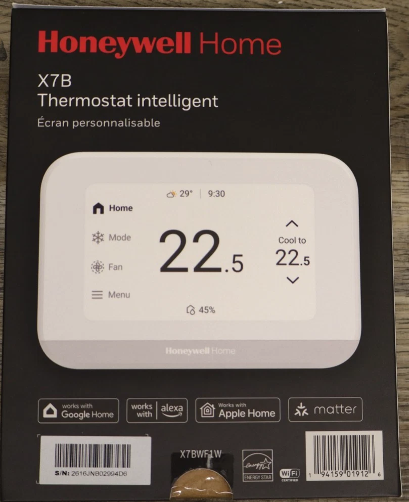 Honeywell Home X7B Programmable Thermostat X7BWF1W/W - New