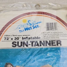The Wet Set 72 x 30 Inch Inflatable Sun Tanner Pool Float Air Mat 1983