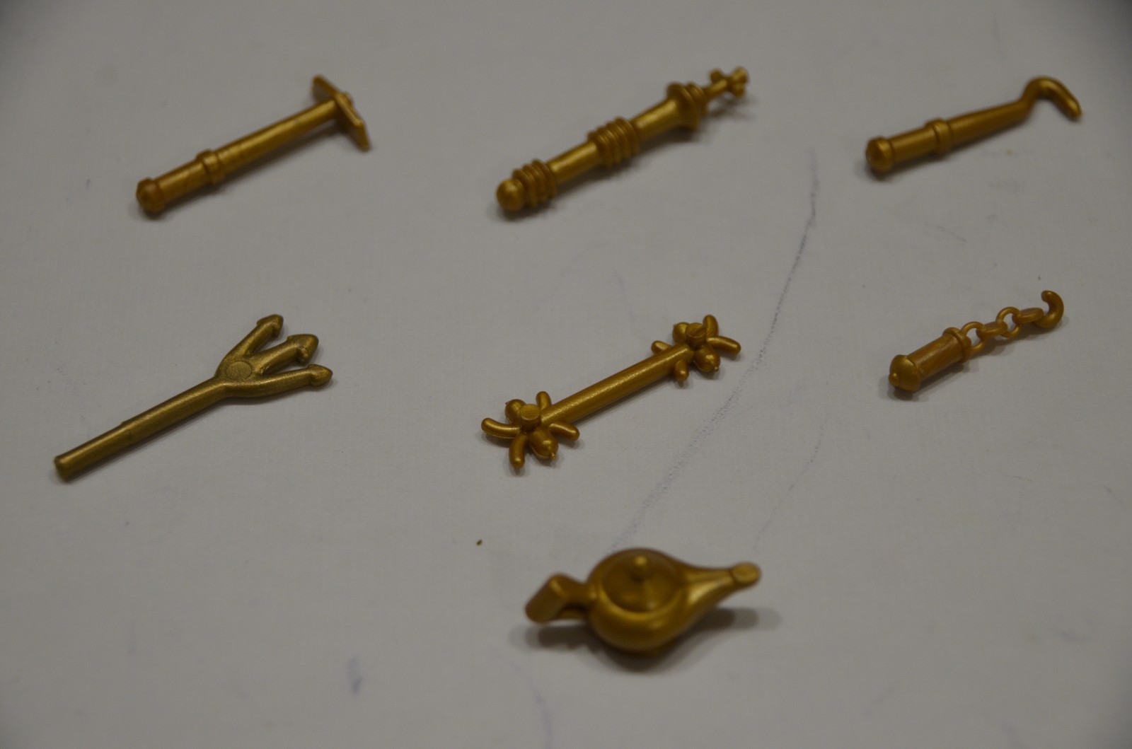 Playmobil Egipto Roma Medieval Oro Baculo tridente cetro lampara aceite