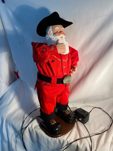 Holly Jolly Rock Santa Alan Jackson Animated Santa 16" T Netzteil Orig Box - Bild 3 von 21