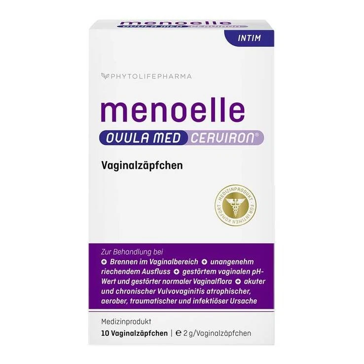 Menoelle Ovula med Cerviron Vaginalovula · 10 St · PZN 20115001