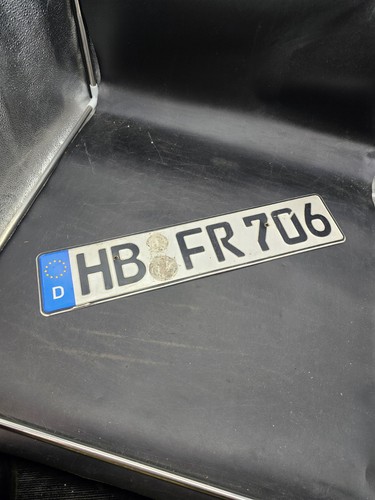 Europäisches Fahrzeug Nummernschild Craft Mancave Dekor Garage HB FR 706 - Bild 1 von 5