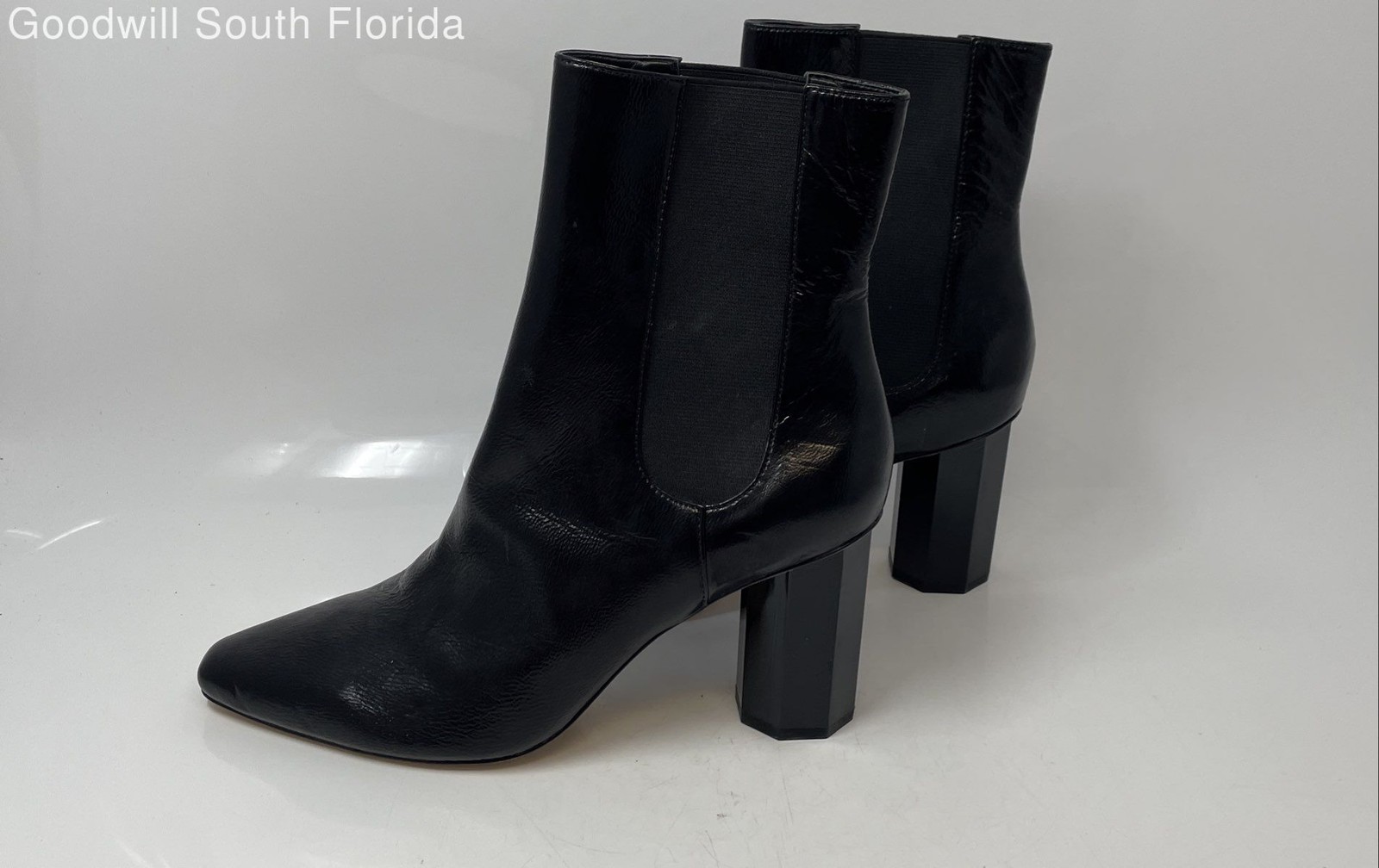 Donald J. Pliner Womens Laila Black Leather Ankle Chelsea Boots Size 9.5M