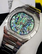 Invicta - ULTRA SLIM - Green Abalone High Polished Case & Bracelet mens Watch