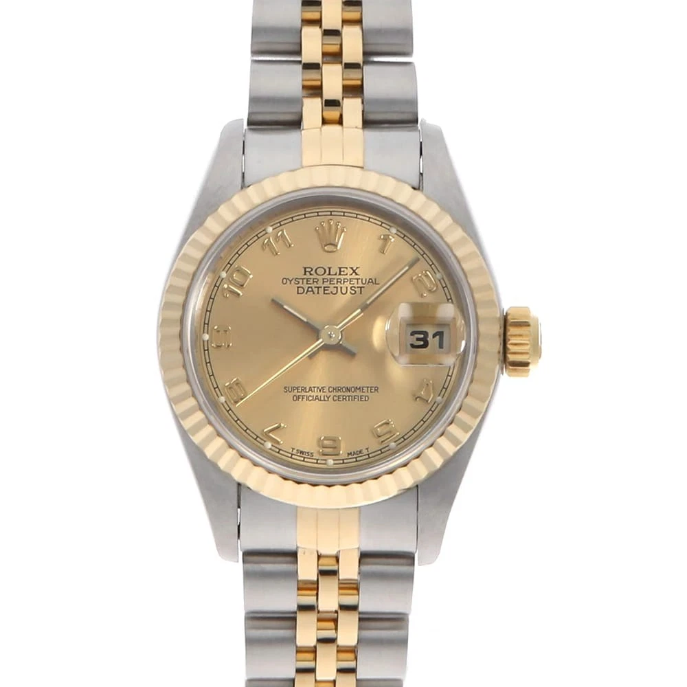 Rolex — ROLEX Datejust 69173 Champagne Arabian W Number second hand Women