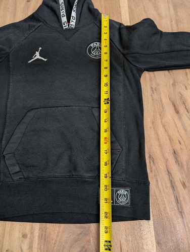 Jordan Paris Saint Germain Black Fleece Hoodie 956617-023 Size Youth 10-12 Med - Picture 4 of 6