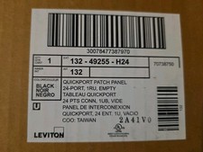 Leviton 49255-H24 Quickport Patch Panel 24-Port 1RU Black