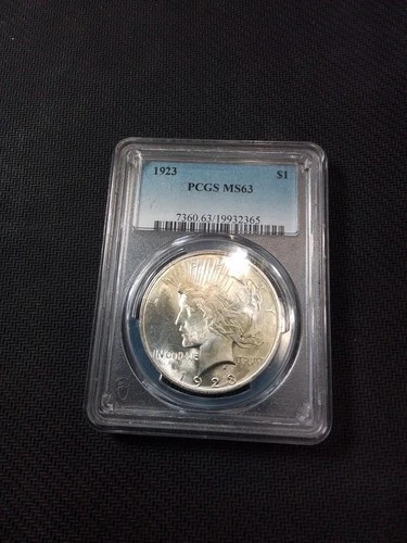1923p Peace Silver Dollar PCGS CERTIFIED MS63,#19932365