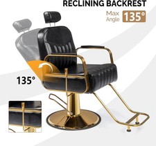 Classic Reclining Hydraulic Barber Chair Salon Chair Beauty Tattoo Spa Equipment