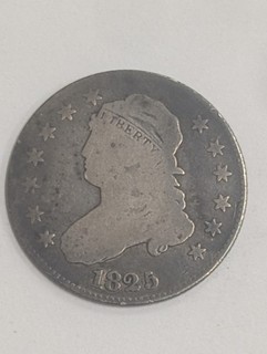 NO RESERVE RARE 1825 Capped Bust Silver Quarter 25C ONLY 168K Mint Good Details