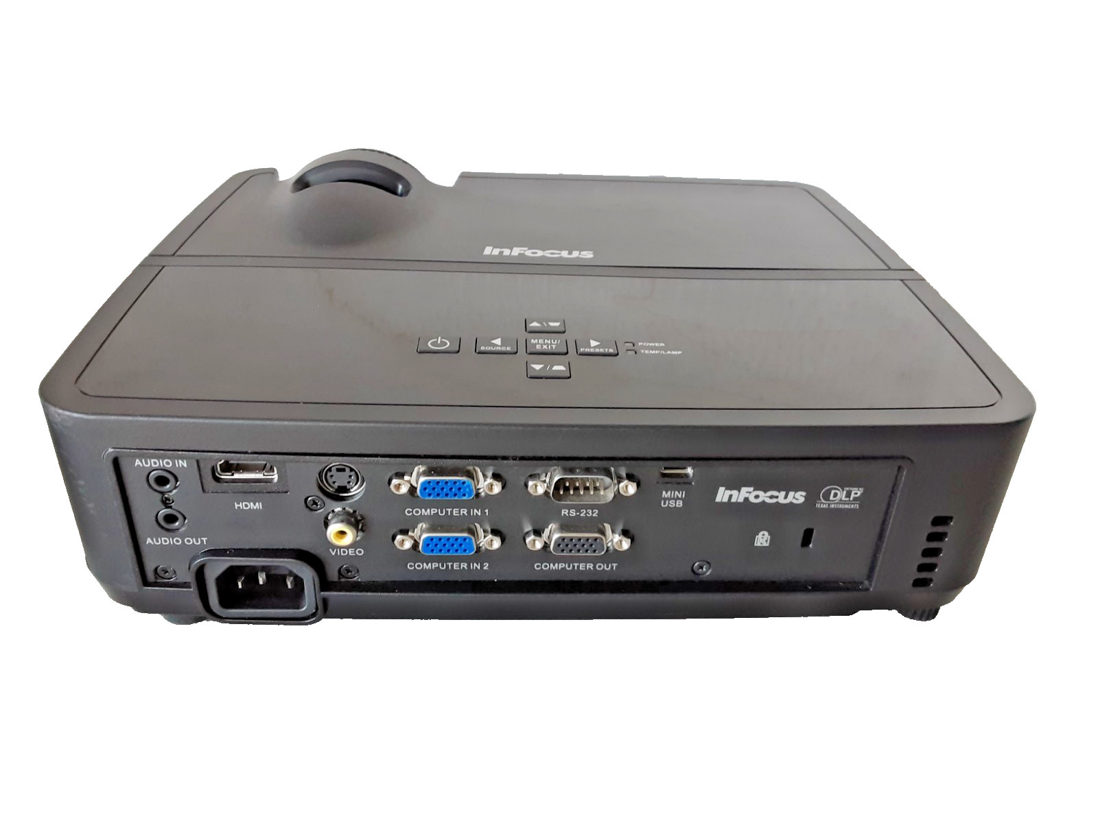 InFocus IN124 XGA 1024x768 HDMI VGA 3200 ANSI Lumens DLP Projector - 196 HOURS