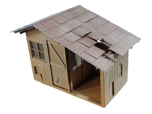 1:43-1:48 Scale Shed w/Side Storage Kit O/On30/Oe/On2/On18/O9 Narrow Gauge Hut - Picture 9 of 24