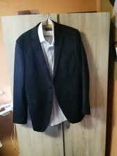 Men's black sport coat with white shirt-slim size 46 by Esprit/Marvelis