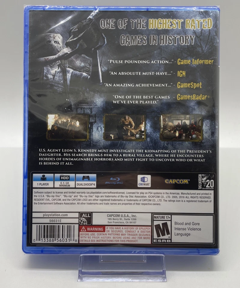 Resident Evil 4 (PlayStation 4, 2016) NEW/ SEALED - Image 2 of 2