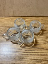 VINTAGE NESTLE NESCAFE WORLD GLOBE GLASS COFFEE MUGS  SET OF 4