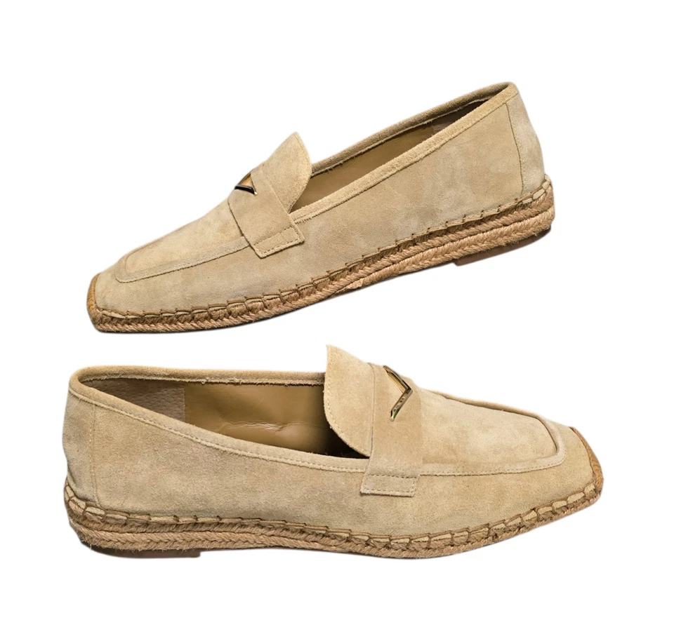 Vince Camuto Myylee Zapatos Mujer Talla 11M Alpargata Mocasín Gamuza Tostada Foto 2 de 4