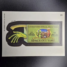 Topps Wacky Packages 1991 Peel Off Sticker Space-Out Time #20