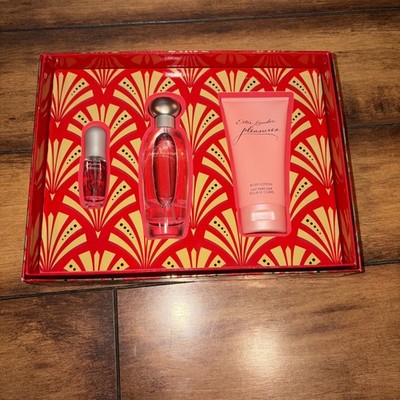 Estee Lauder Pleasures Joyful Spell Set edp1.7oz+0.14oz+2.5oz