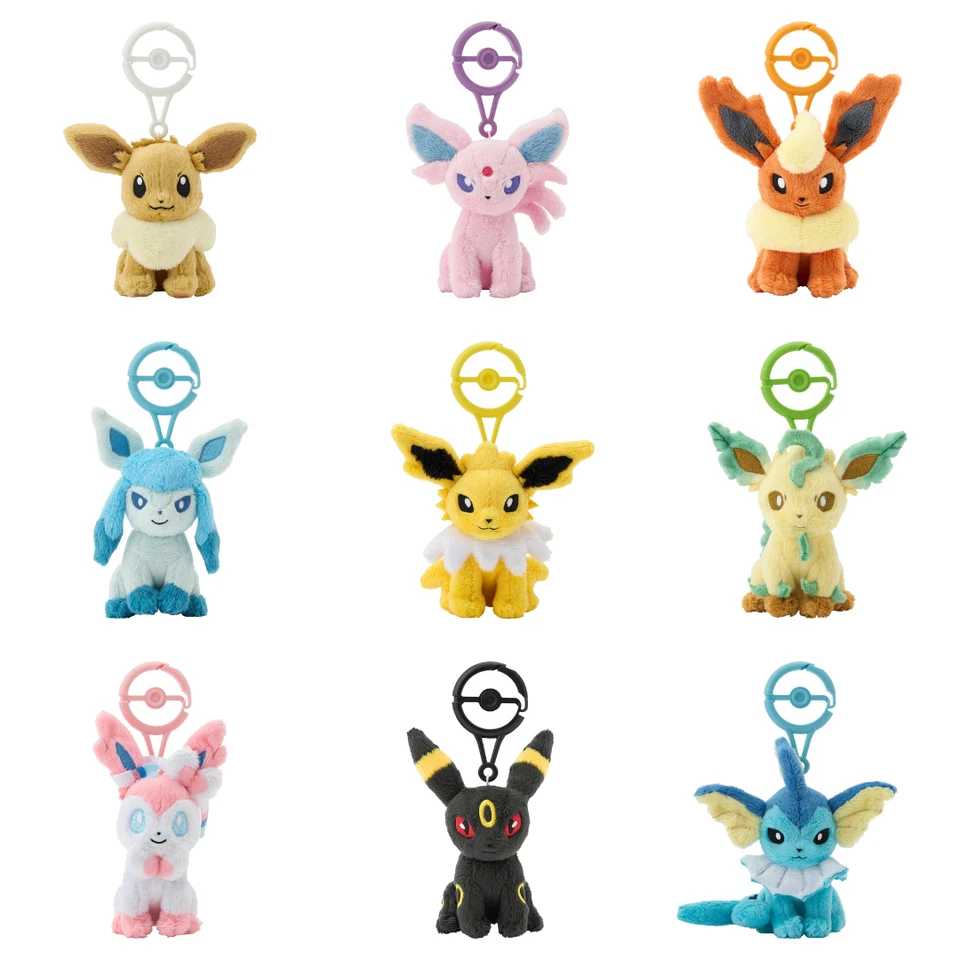 Pokemon Plush Eevee Evolutions Pokémon Center Original Carabiner Keychain 110725 - Image 2 of 4