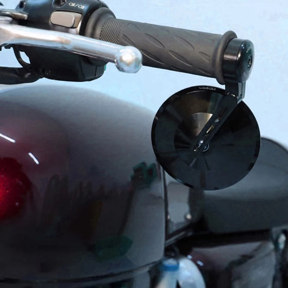 1 Paar Motorrad Lenkerendenspiegel Blau Glas E-geprüft 7/8'' Bar End Spiegel DE - Bild 4 von 4