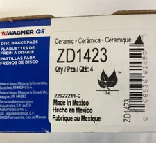 Disc Brake Pad Set-QuickStop Ceramic Disc Brake Pad Rear Wagner ZD1423
