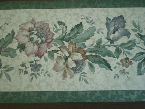 ***BULK Listing*** White & Green Border with Pink Blue & Brown Flowers - Picture 7 of 8