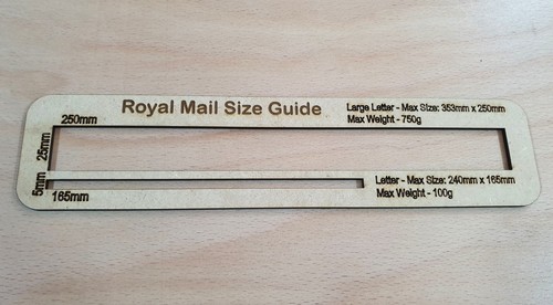 Royal Mail Size Guide Letter Ruler Post Office Postal Price Postage Checker - Picture 2 of 10