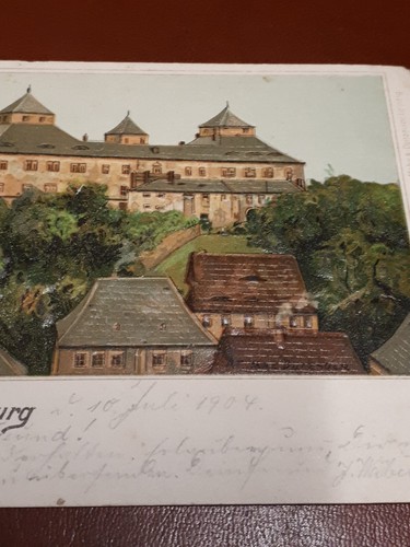 Alte AK Gruss aus Schloss Augustusburg 1904 Prägekarte (#b) - Bild 4 von 8