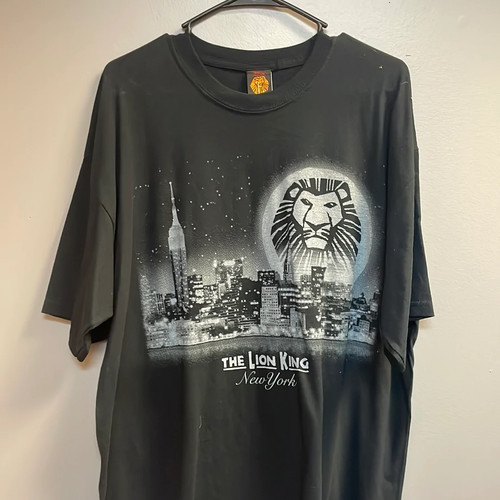 Vintage Graphic New York & The Lion King Black T-Shirt Adult XL - Short Sleeve - Picture 1 of 1