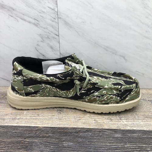 Hey Dude Wally Tiger Stripe Camo Stretch Slip On Casual Shoes Sz Youth 6 Lady 7 - Picture 5 of 11