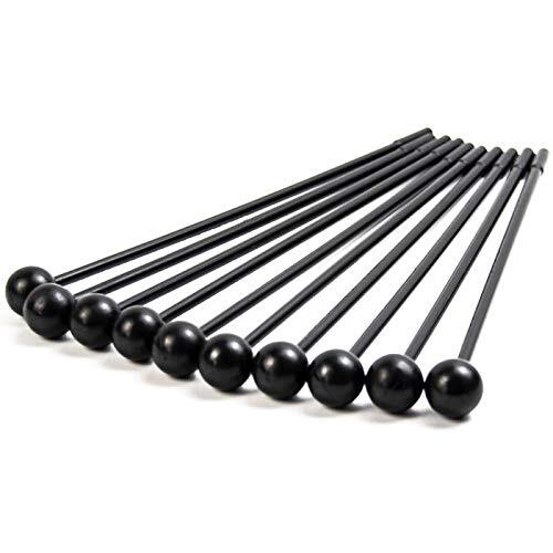 Framendino Plastic Bell Mallets Solid Drum Percussion Sticks 10 Pack Black - Bild 1 von 6