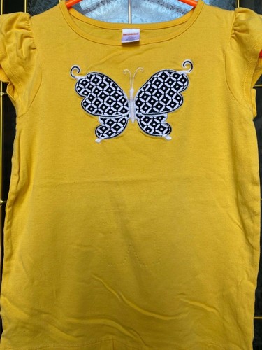 gymboree girls tank top/tops lot of two size 10 white/yellow/pink cat /butterfly - Picture 2 of 12