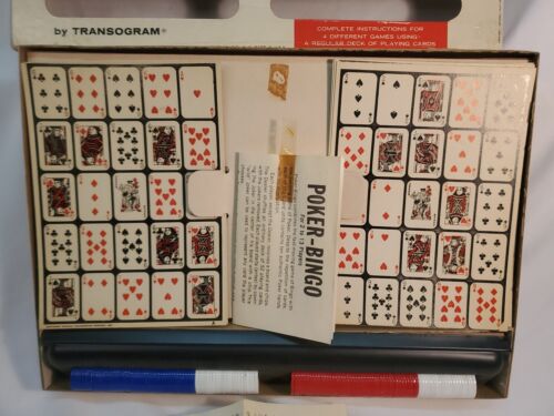 60s Vintage Transogram Poker Bingo Card Board Game. USA Complete #5010 - Picture 4 of 7