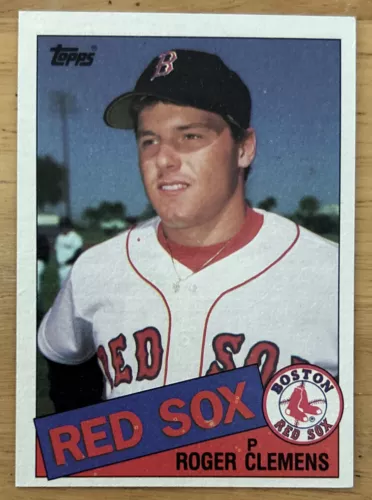 1985 Topps Roger Clemens Baseball Card Rookie (RC) #181 Red Sox Pitcher EX O/C