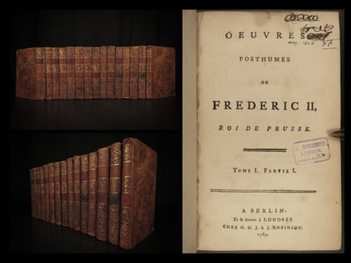 1789 Works of Frederick II of Prussia Germany Seven Years WAR Politics 15v SET - Picture 1 of 12
