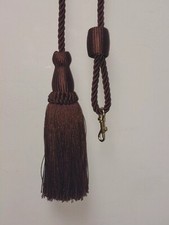 Decorative Bathroom Tassel Pull Cord Mocha / Brown colour (MOC) light pull