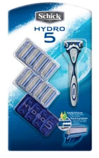 Schick Hydro5 Razor Handle + 13 Wilkinson by Schick Hydro 5 Cartridges