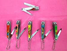 PICK 1 ---NEW 3 INCH LONG FINGER NAIL CLIPPER, METAL FILE, CHAIN