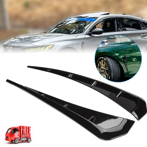Glossy Black Soft TPU Side Fender Airfoil Accessories For Honda Accord Civic USA - Picture 20 of 20