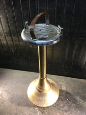 Vtg . 1940s Tornado Style    Smoking Stand With Metal Ashtray  24in