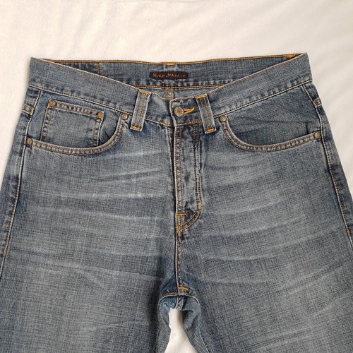 Nudie Jeans Sueltos Frank Talla W32 L34 Usado Azul Denim 100% Algodón Botón M... - Imagen 2 de 20