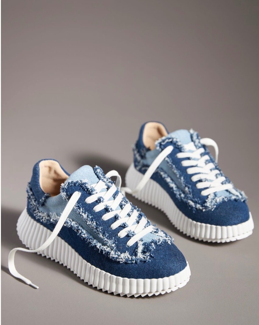 Кроссовки на платформе Anthropologie Silent D Clodette из 2-тонного денима 409- 95 НОВЫЕ 17690₽