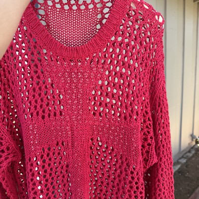 Racer Worldwide Cross Net Sweater Pink Grunge Rock Punk