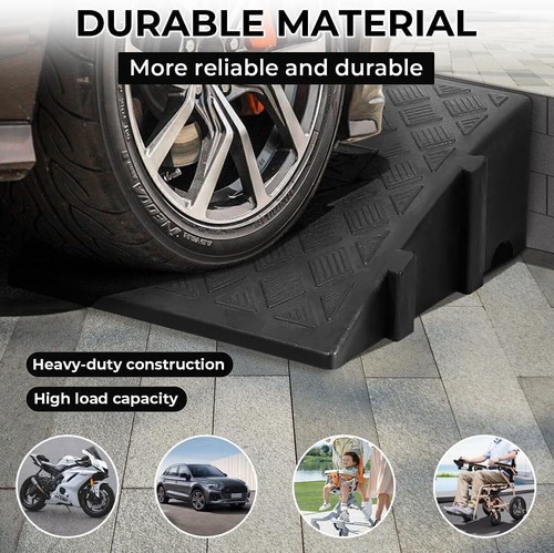 2pcs 25CM Kerb Ramp Curb Heavy Duty Driveway Threshold Ramps Rubber Kerb Ramps - Picture 4 of 9